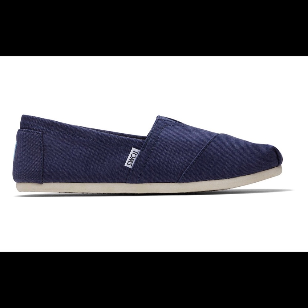 NWT TOMS Navy Canvas Men's Classics Size 9.5